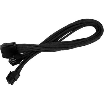 SilverStone PP07-PCIB Cable Extensor de Alimentación 8 Pin a PCI-E 6+2 Pin 25cm Rojo/Negro