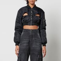 coperni cropped cutout shell bomber jacket - fr 36uk 8