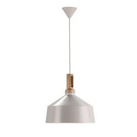 lampara de techo chicago blanca con madera roble 37 cm e27