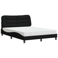 cama matrimonial  cama para adultos  cama con colchon tela negro 120x200 cm