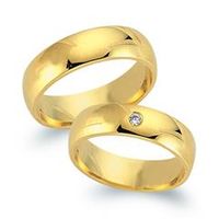 alianzas 8 quilates oro amarillo con diamante