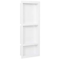hornacina de ducha 3 compartimentos blanco brillo 41x99x9 cm vidaxl