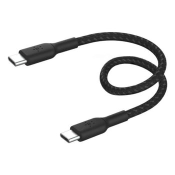 Cable USB-C Belkin BoostCharge CAB004BT0MBK 15 cm 60 W trenzado negro