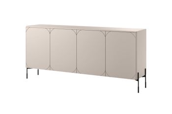 Aparador de 4 puertas con pie de metal cachemir 204x90 cm