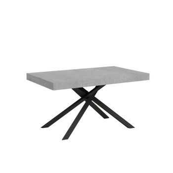 Mesa extensible 90x140/400 cm efecto madera, cemento