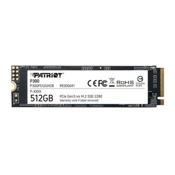 Disco Duro Patriot P300 512GB M.2 NVMe PCIe x4 1700MB/s Alto Rendimiento