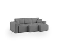 morfeo sofa con asiento extraible en tela impermeable 245 cm gris