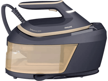 Centro de planchado Philips PerfectCare Serie 6000 PSG6066/20, 2400 W, 8 Bar, Vapor 130 g/min, Golpe 600 g, 1,8 L, Sistema antical integrado