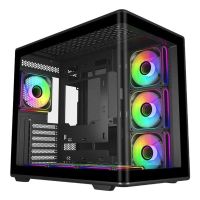 caja cooler master elite 600 midi tower vidrio templado rgb atx usb-c