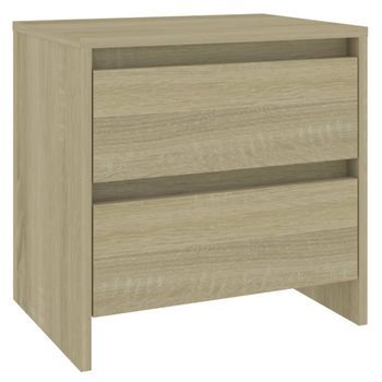 Mesita De Noche | Mesa Auxiliar | Mesilla Madera Ingeniería Roble Sonoma 45x34,5x44,5 Cm