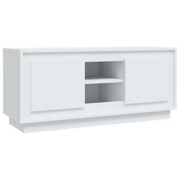 Mueble Para Tv Madera Contrachapada Negro 102x35x45 Cm