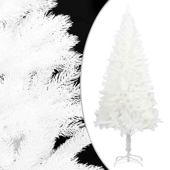 Árbol Artificial De Navidad | Decoraciones De Navidad Con Hojas Realistas Blanco 210 Cm Cfw490800