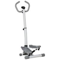 homcom stepper entrenador en casa con pantalla lcd velocidad ajustable metal abs 55 x 53 x 118-128 cm   aosom espana