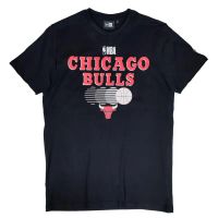 camiseta manga corta chicago bulls nba team graphic de new era en negro