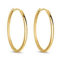 pendientes de aro plegables para mujer en oro de 14 quilates
