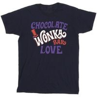 willy wonka  the chocolate fact camiseta chocolate bar love para nina