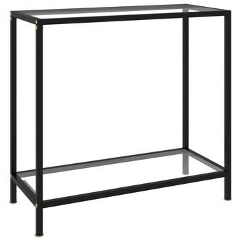 Mesa De Consola Transparente Vidrio Templado 80x35x75 Cm Vidaxl