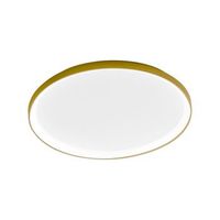 krizia - plafon led regulable 60w - 5300lm luz calida 3000k difusor opal aluminio dorado d60 cm ip20 diseno moderno