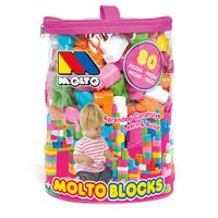 molto molto pink block bag with 80 pieces 13461