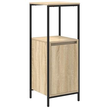 Mueble De Baño | Armario De Baño Con Estantes Roble Sonoma 36x35x95 Cm