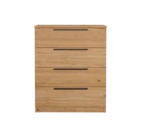 comoda con 4 cajones marron y gris oscuro