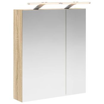 Armario Con Espejo De Baño | Mueble De Baño Roble Sonoma 60 X 14,5 X 70 Cm