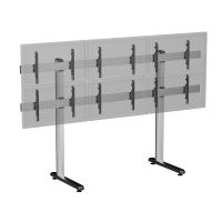 soporte videowall kimex 031-2601k1 para 6 pantallas 45-50r ajustable vesa 600x400 300kg