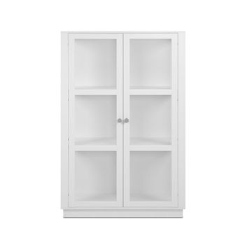 Vitrina 4 estantes l100 cm - arles - blanco