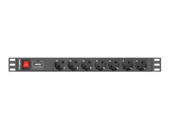 REGLETA LANBERG 1U 10A 7X SCHUKO RACK 19