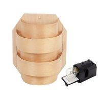 juego de luces ambiente sauna e14 25w madera saunalife