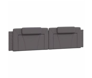 Vidaxl cabecero de cama acolchado viana cuero sintético gris 200 cm