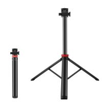 puluz 2m 8 secciones aleacion de aluminio 14 tornillo extender soporte de zapata fria palo de selfie transmision soporte de luz de relleno tripode telescopico