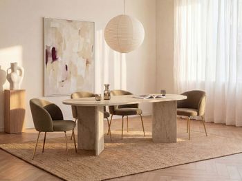 Mesa de comedor madera beige