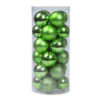 24 Piezas De Bolas Navideñas Antiaplastamiento De 3 Cm 0619