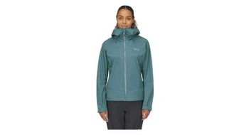 Chaqueta impermeable rab downpour plus 2 0 green l para mujer   producto renovado