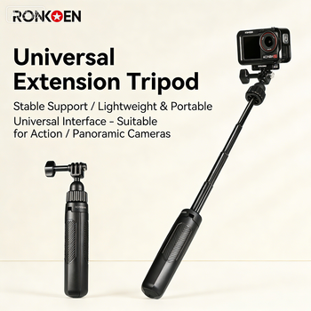 Ronkoen 360 °   Palo de Selfie Giratorio con Trípode Plegable para GoPro Hero 5/13, Insta360, DJI Osmo Action 3/4/5Pro, Accesorios para Cámara