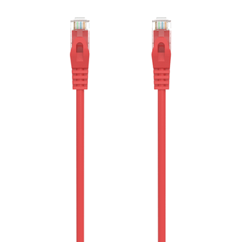 AISENS Cable de Red Latiguillo RJ45 LSZH Cat.6A 500 Mhz UTP AWG24, Rojo, 0.5M