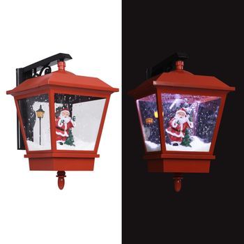 Lámpara De Pared De Navidad | Decoraciones De Navidad Led Y Papa Noel Rojo 40x27x45 Cm Cfw657540