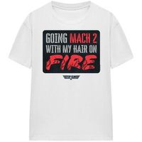 top gun tops y camisetas mach 2 hair on fire para mujer