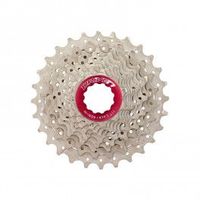 sunrace cassette aluminio metal rojo 10v11-28