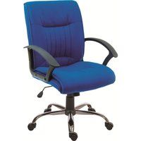 teknik milan fabric reclining executive chair - blue blue