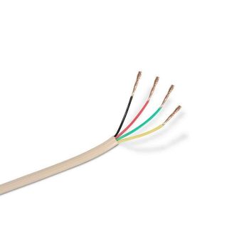 Cable telefónico plano Aisens A143-0321 4 hilos 100 m gris