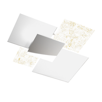 lampara de techo moderna 108890-fo de cristal blanco y pan de oro 4 bombillas e27