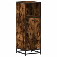 mueble bano  armario de bano madera contrachapada roble ahumado 35x375x100 cm