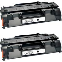 pack 2 toners hp ce505a compatibles  alta calidad y rendimiento optimo