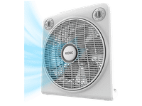 ventilador de sobremesa - koenic ktf 305026 es box fan 50 w 12 5 aspas rejilla giratoria temporizador 120 min 3 velocidades blanco