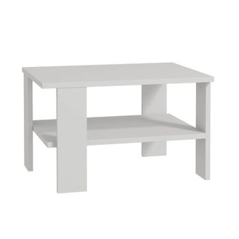 Mesa de centro con 1 estante l60 cm - blanco