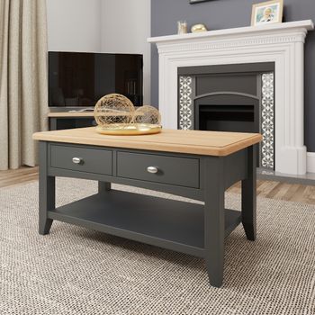 Arlia Oak and Grey Large Coffee Table