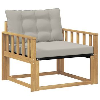 Conjunto De Sofás De Exterior Blanco Y Gris Claro Vidaxl