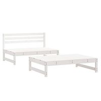 conjunto de muebles de jardin 2 uds  mesa y sillas madera maciza pino blanco